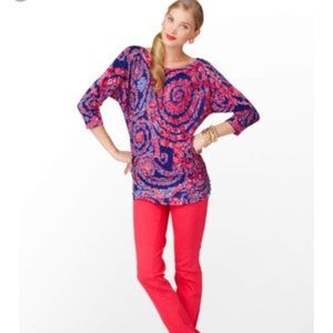 Lilly pulitzer Camille Sweater bomber blue small